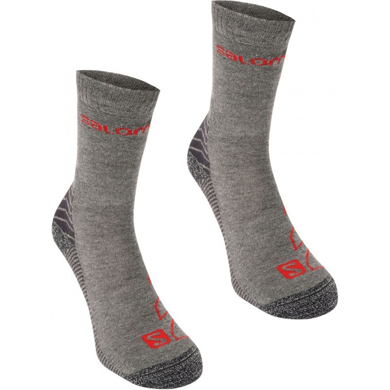 Salomon Lightweight 2 Pack Walking Socks Mens, grey