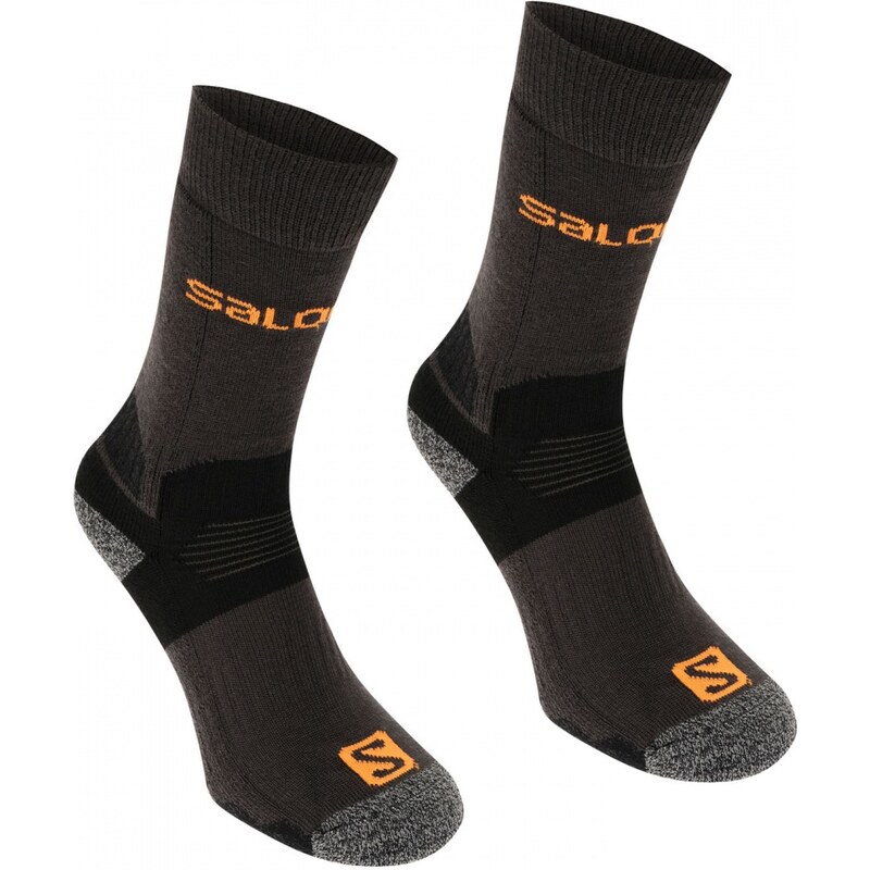 Salomon Midweight 2 Pack Mens Walking Socks, black