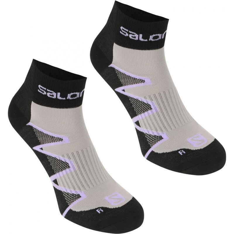 Salomon XA Pro 2 Pack Ladies Running Socks, black/lila