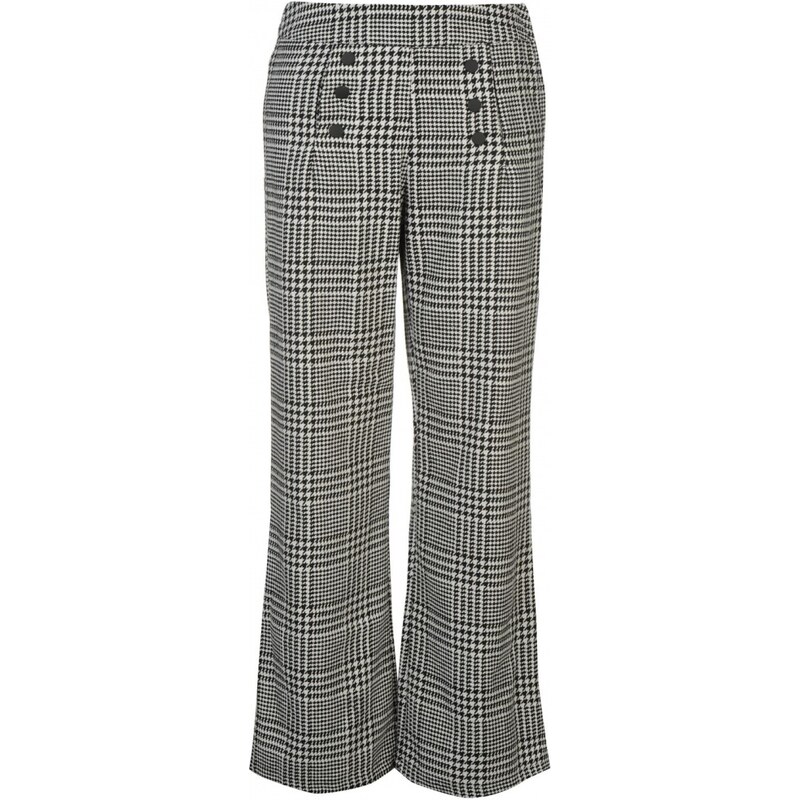 Mystify High Waisted Check Trousers Ladies, black