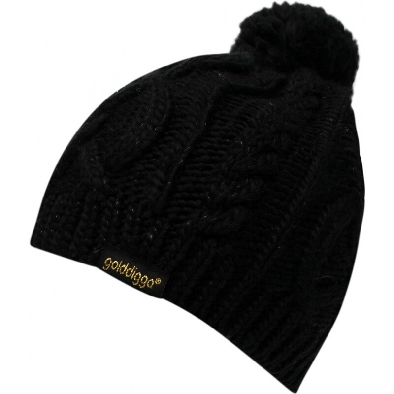 Golddigga Cable Hat Ladies, black
