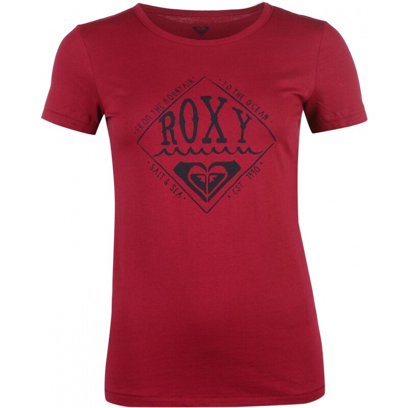 Roxy Basic Crew T Shirt Ladies, red plum