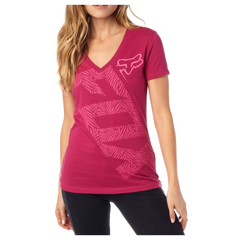 FOX Angled V Neck Ss Tee