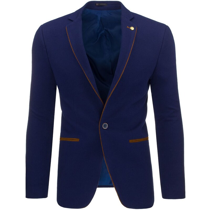 Tmavě modré pánské sako ve sportovním stylu