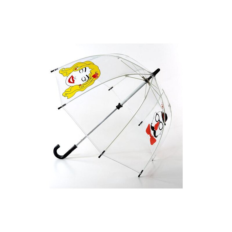 Fulton dětský průhledný holový deštník Funbrella 4 FUNNY FACES C605 + dárek
