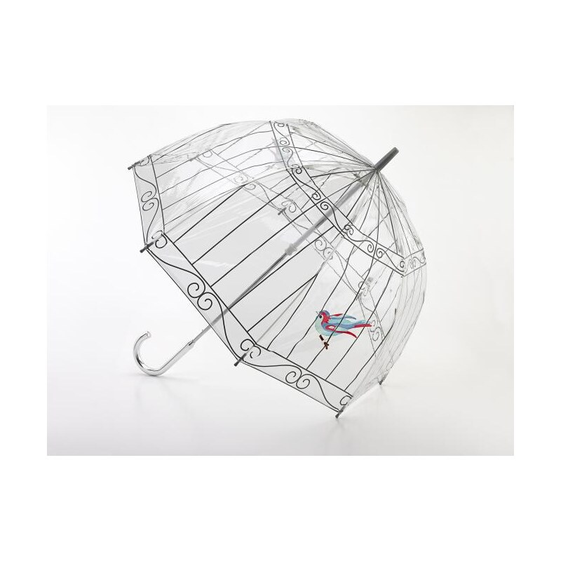 Fulton dámský průhledný holový deštník Lulu Guinness Birdcage 2 Birdcage L719