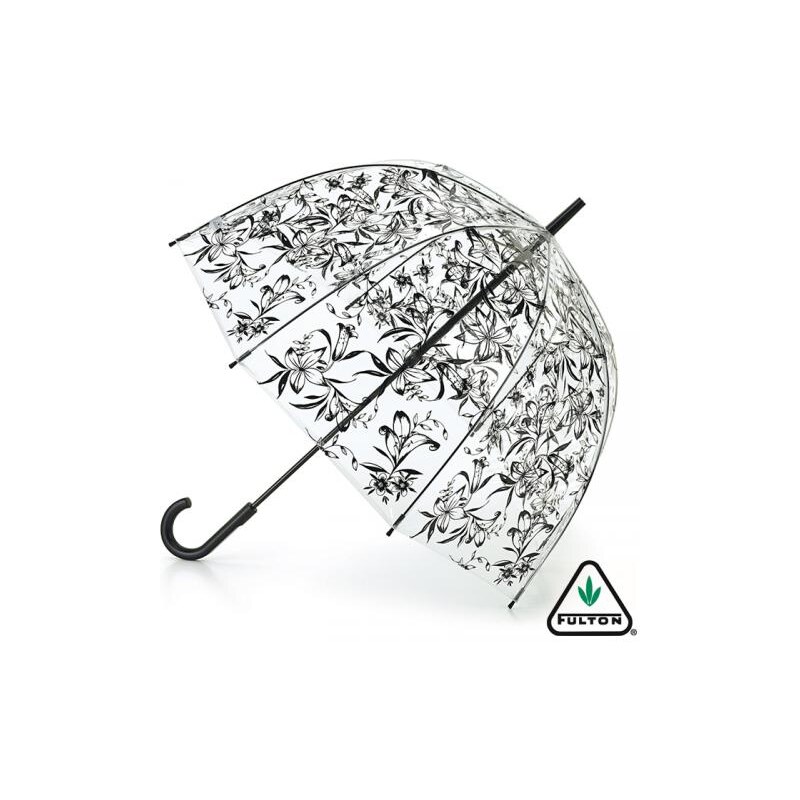 Fulton dámský průhledný holový deštník Birdcage 2 Lily L042