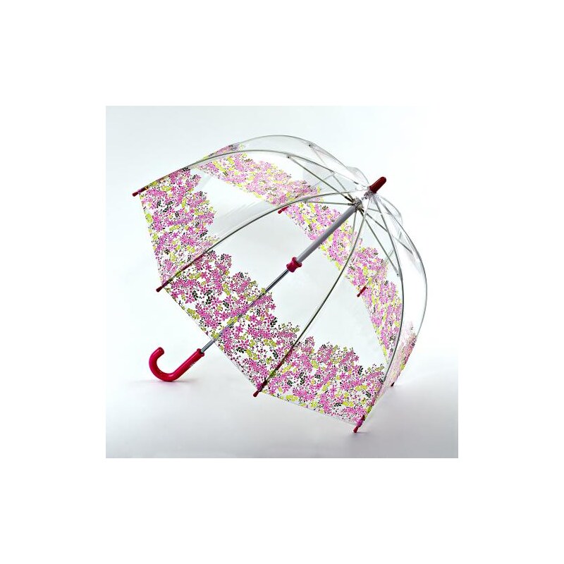 Fulton dětský průhledný holový deštník Funbrella 4 PRETTY PETALS C605 + dárek