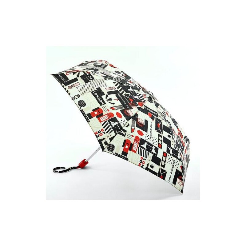 Fulton dámský skládací deštník Lulu Guinness Tiny 2 London Print L717