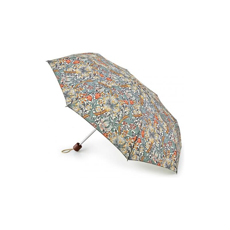 Fulton dámský skládací deštník William Morris Minilite 2 GOLDEN LILY SLATE MANILLA L757
