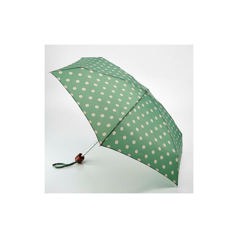 Fulton dámský skládací deštník Cath Kidston Tiny 2 BUTTON SPOT GREEN L521