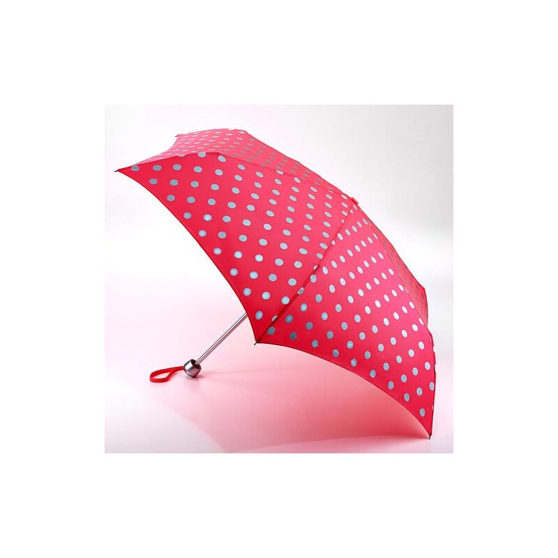 Fulton dámský skládací deštník Cath Kidston Minilite 2 BUTTON SPOT NEON PINK L768