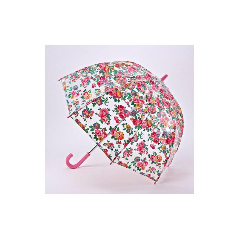 Fulton dětský průhledný holový deštník Cath Kidston Funbrella 2 WELL ROSE C723 + dárek