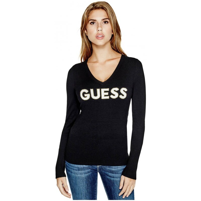 GUESS GUESS Gladys Logo Sweater - jet black