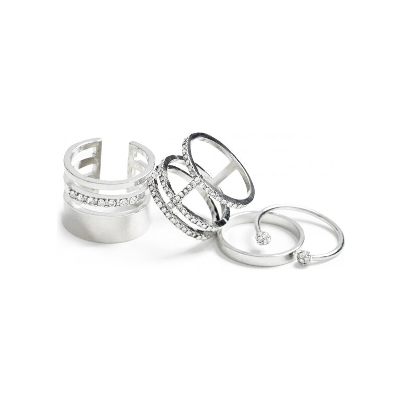GUESS GUESS Dámský set prstýnků Ring Set - stříbrná