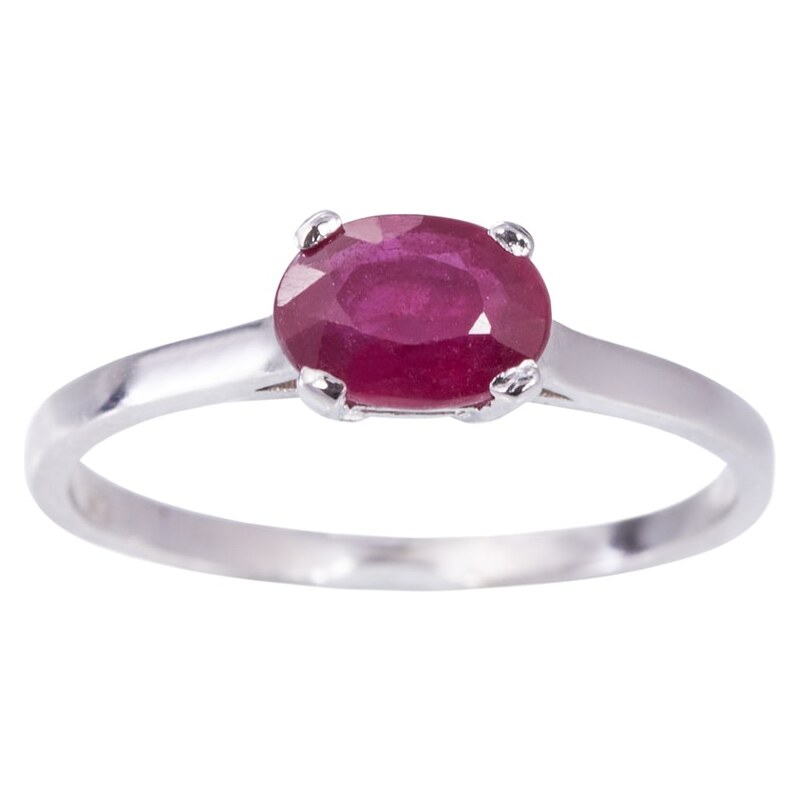 Stříbrný prsten s rubínem KLENOTA kln1419