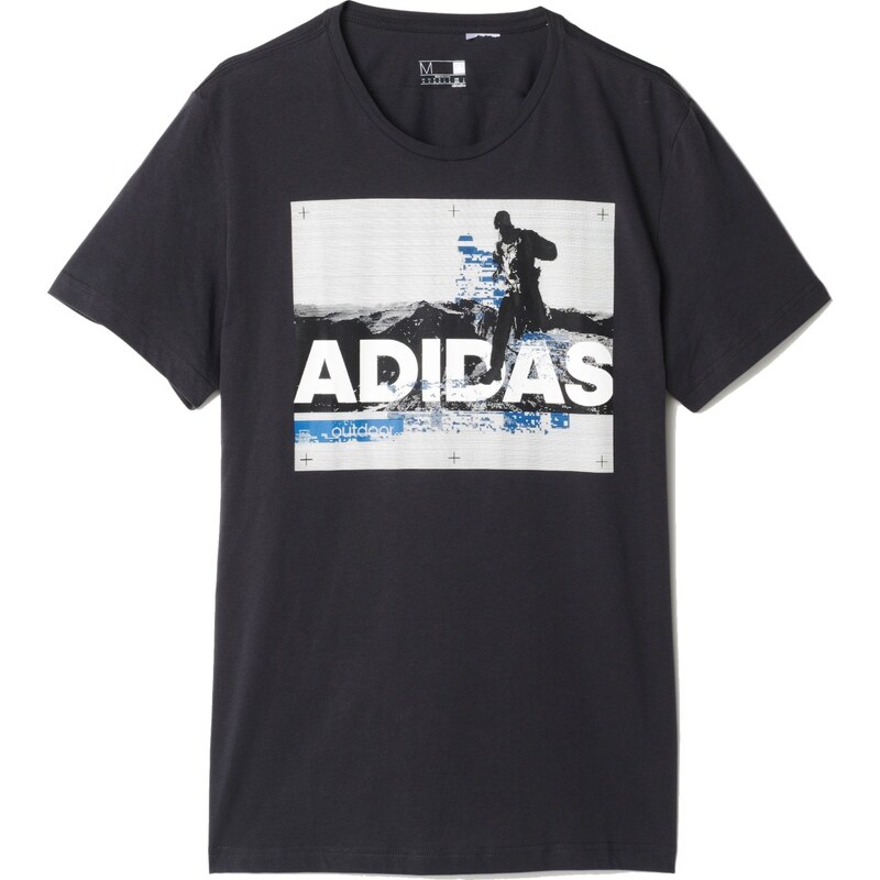 adidas Pohodlné outdoorové tričko šedá L