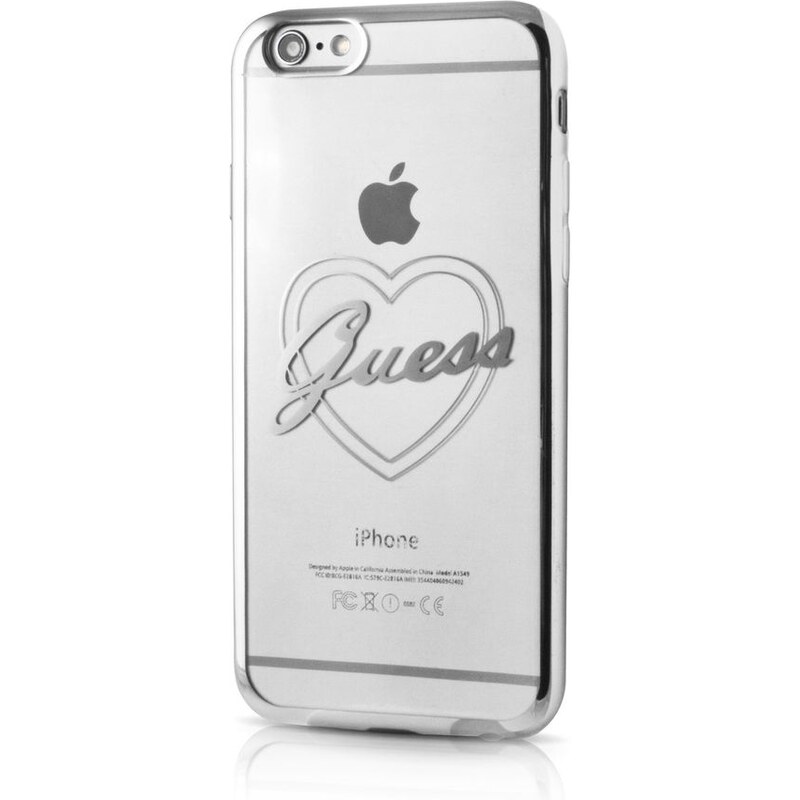 Zadní kryt Guess Signature Heart GUHCP6TRHS pro Apple iPhone 6/6S, stříbrný