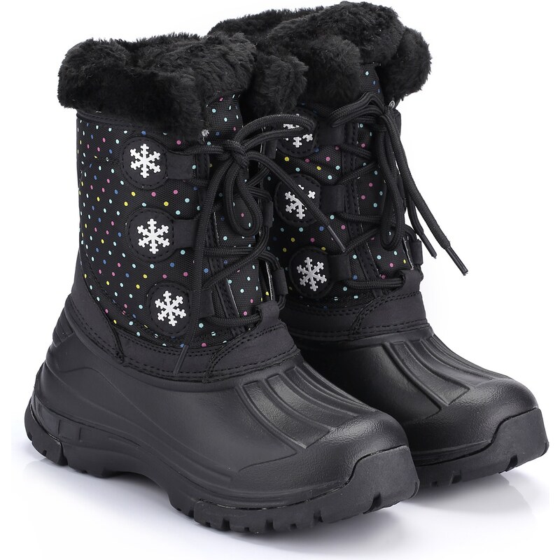 ALPINE PRO Dívčí zimní obuv Tanggoi - černá