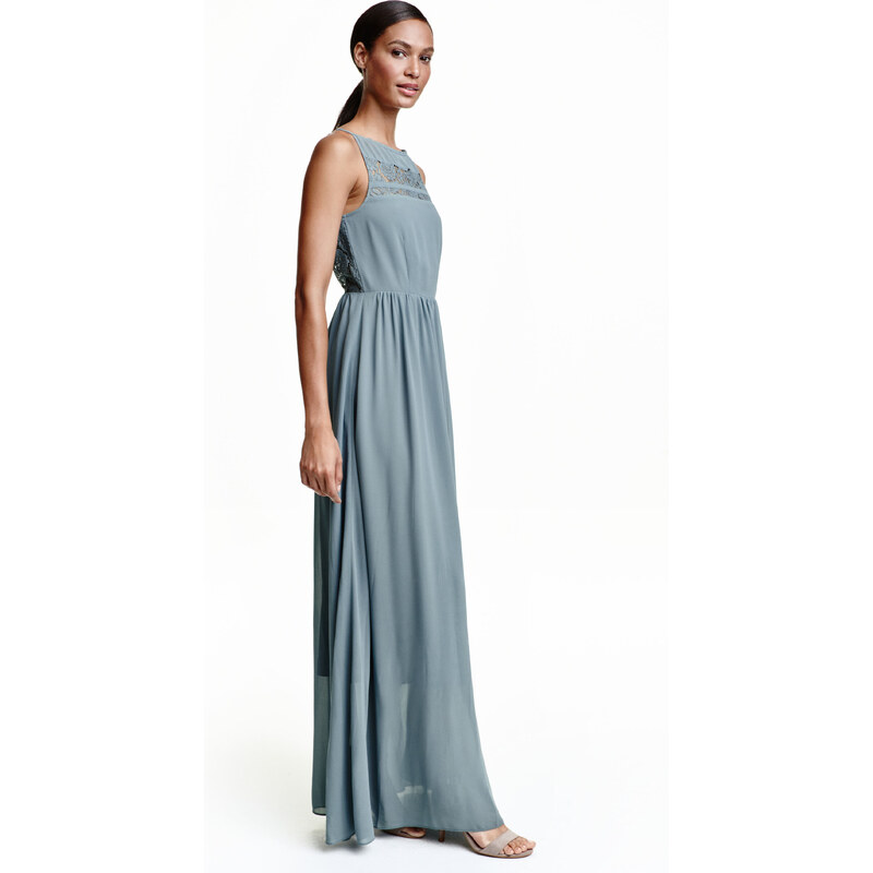 H&M Šifonové šaty s krajkou