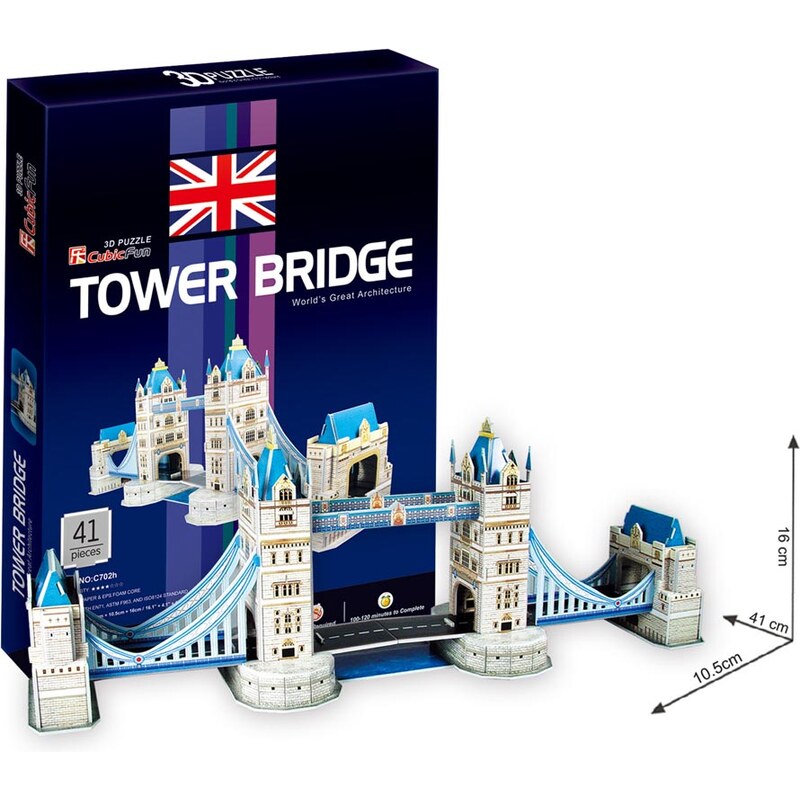 CubicFun Puzzle 3D Tower Bridge - 41 dílků