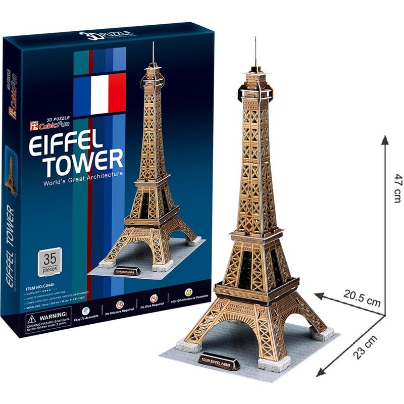 CubicFun Puzzle 3D Eiffelova věž - 35 dílků