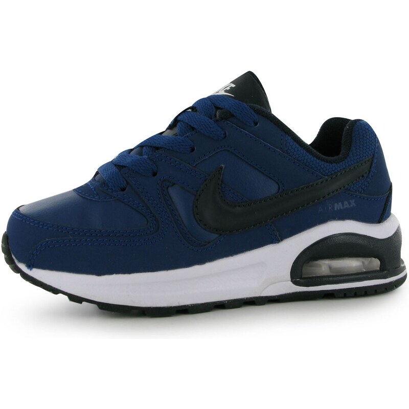 Nike Air Max Command Flex Leather Childrens Trainers, blue/navy