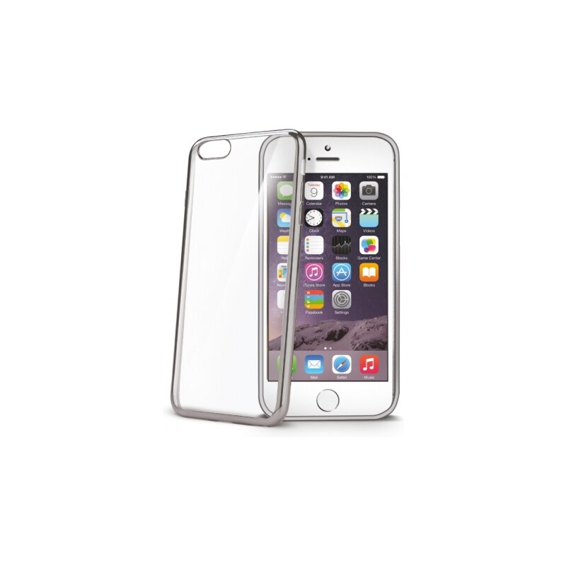Zadní kryt Celly Laser pro Apple iPhone 6/6S - Stříbrný BCLIP6SSV