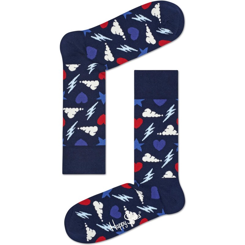Happy Socks tmavě modré pánské ponožky Storm