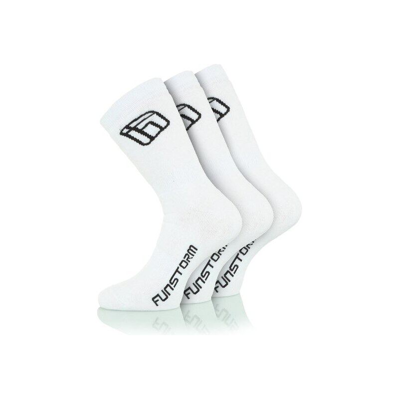 Ponožky Funstorm Larac - 3 pack white 40-42