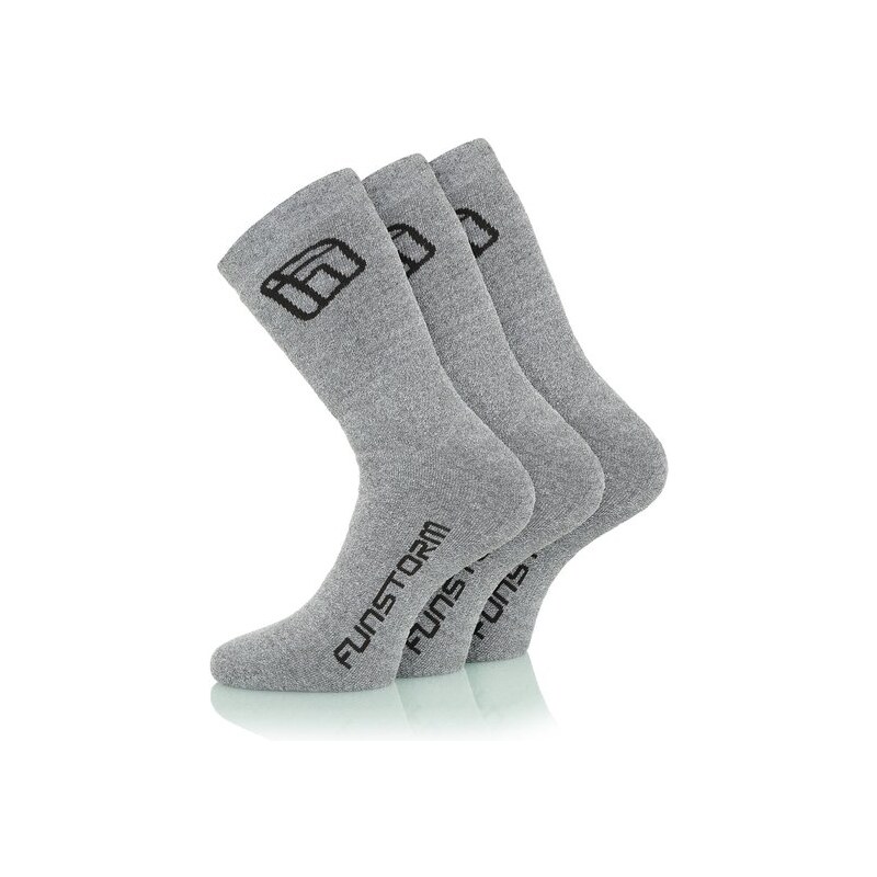 Ponožky Funstorm Larac - 3 pack grey 43-45
