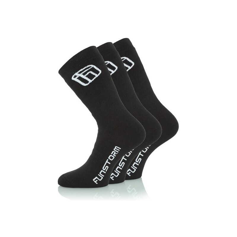 Ponožky Funstorm Larac - 3 pack black 40-42