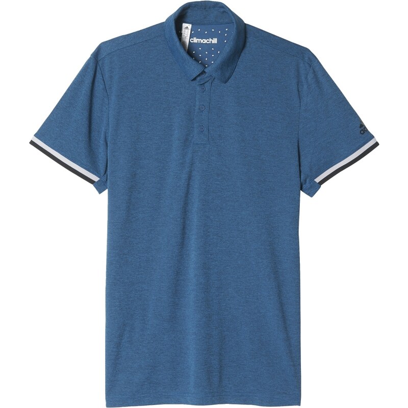adidas Funkční tričko s límečkem modrá S