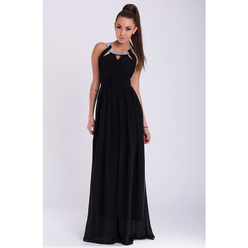 Dámské společenské a plesové šaty dlouhé značkové EVA & LOLA šaty černé
