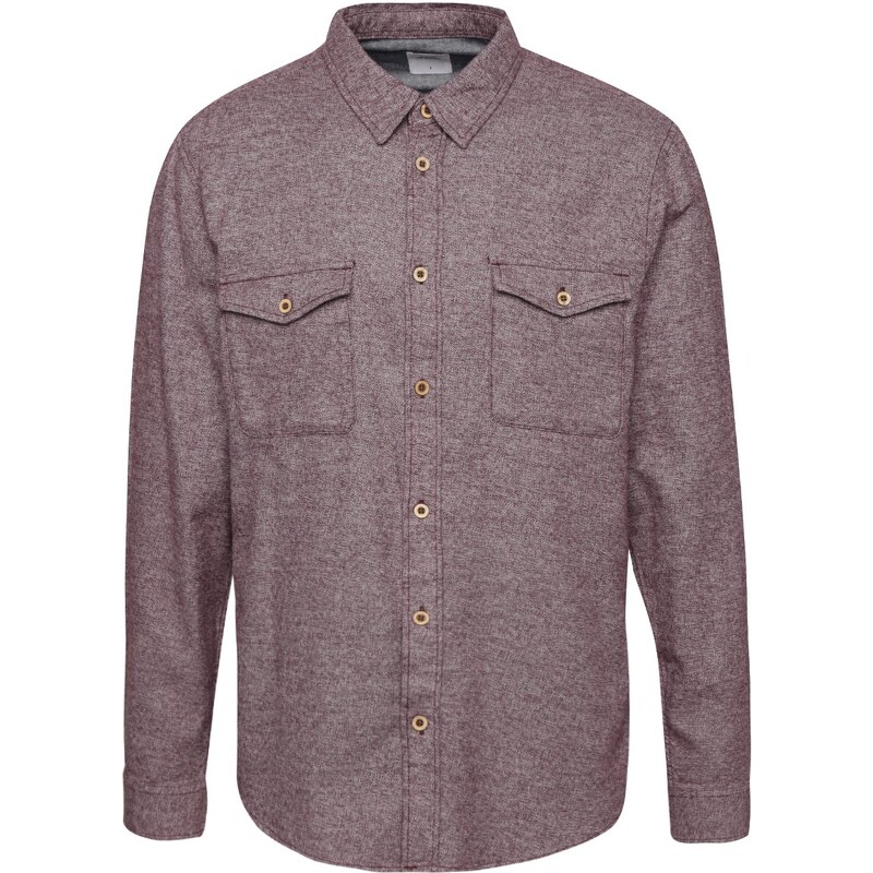 Fialová žíhaná košile s kapsami Burton Menswear London