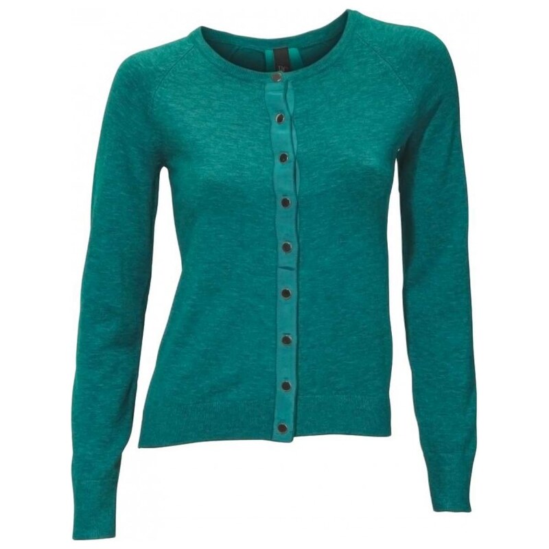 Heine - Best Connections Cardigan with chiffon, petrol