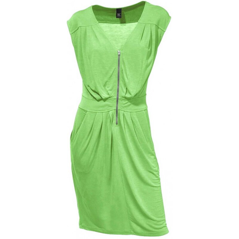 Heine - Best Connections Dress with zipper and ruchings, green