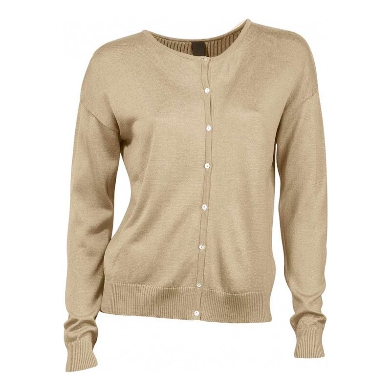 Heine - Best Connections Cardigan with pleats, sand