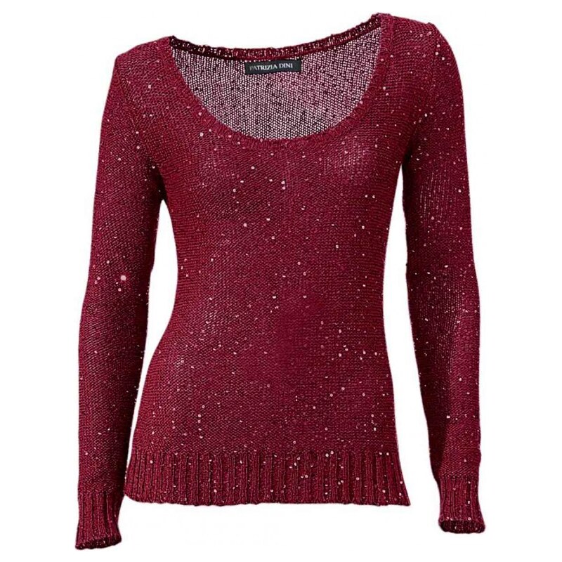 PATRIZIA DINI Sweatshirt with sequines, dark red