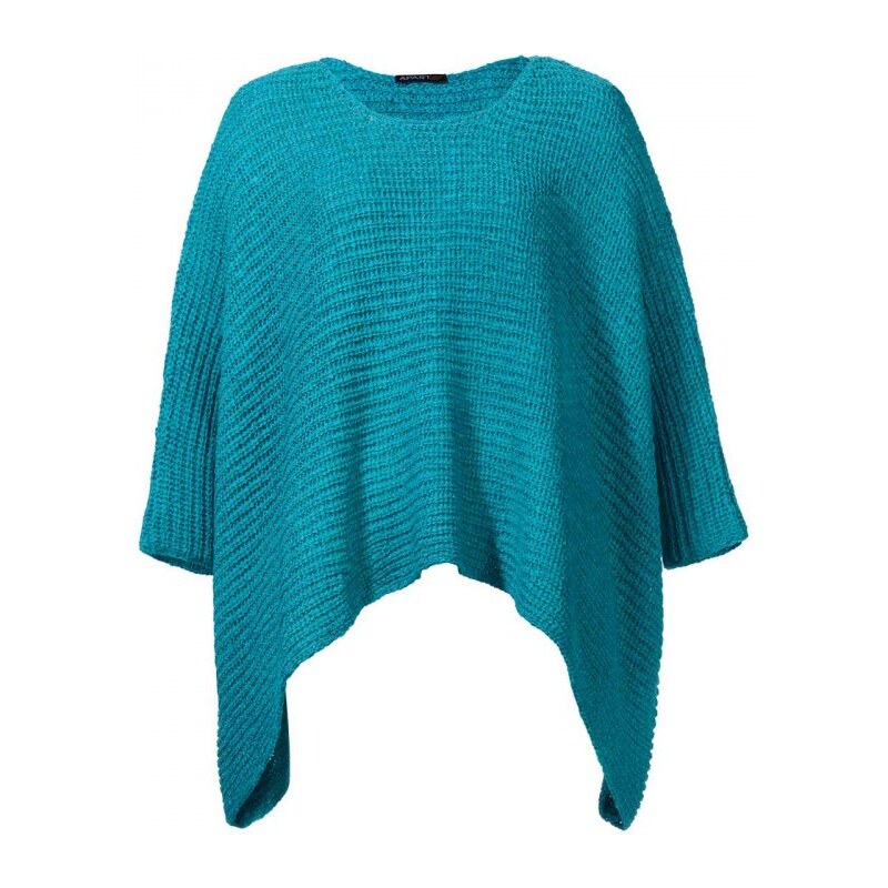 APART Poncho sweatshirt, turquoise