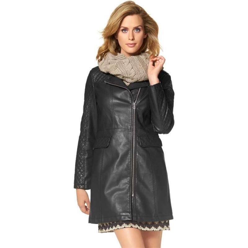 Amanda Ryan Faux leather coat, black