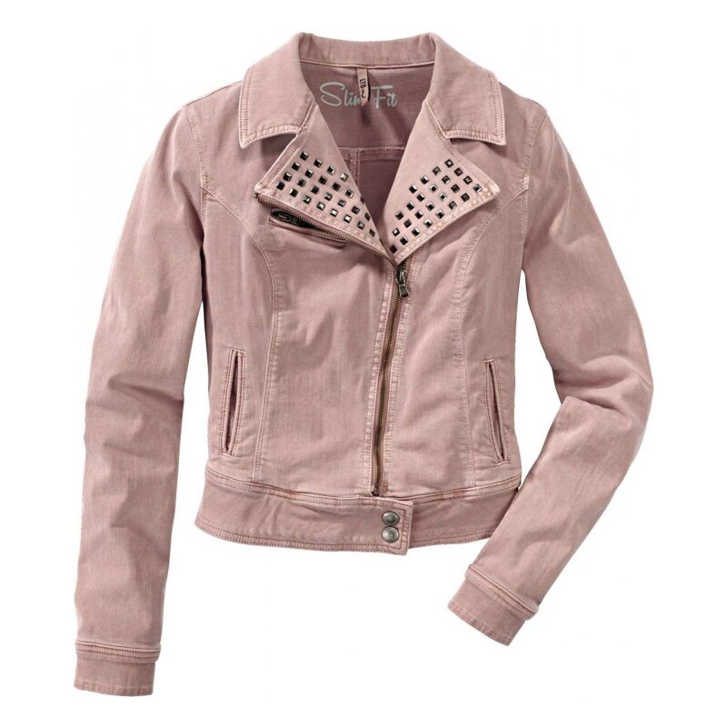 LTB Biker style jeans jacket, rose