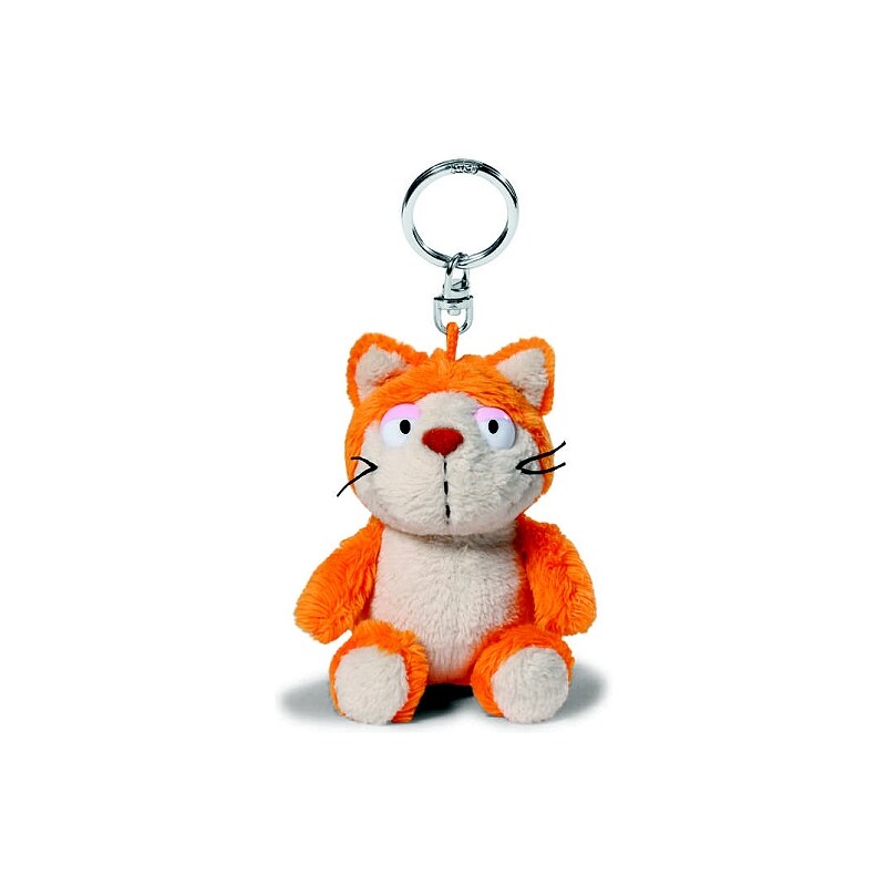 NICI - Klíčenka kočka Hungry oranžová 10cm, plyš - (39019)