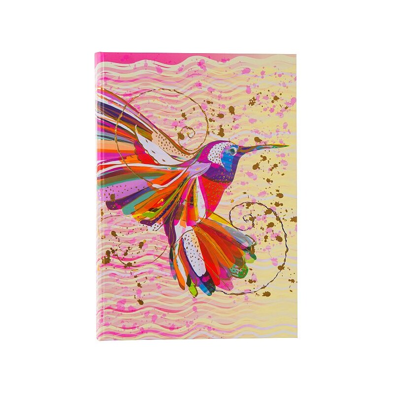 TURNOWSKY - Deník A5, Flower Kolibri, 200 listů, žlutý papír (64273)