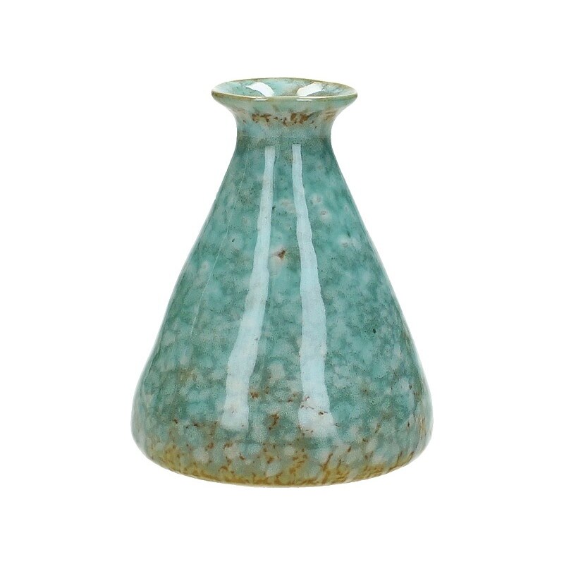 KERSTEN - Váza keramická, zelená, 8x8x10,2cm - (WER-0328)