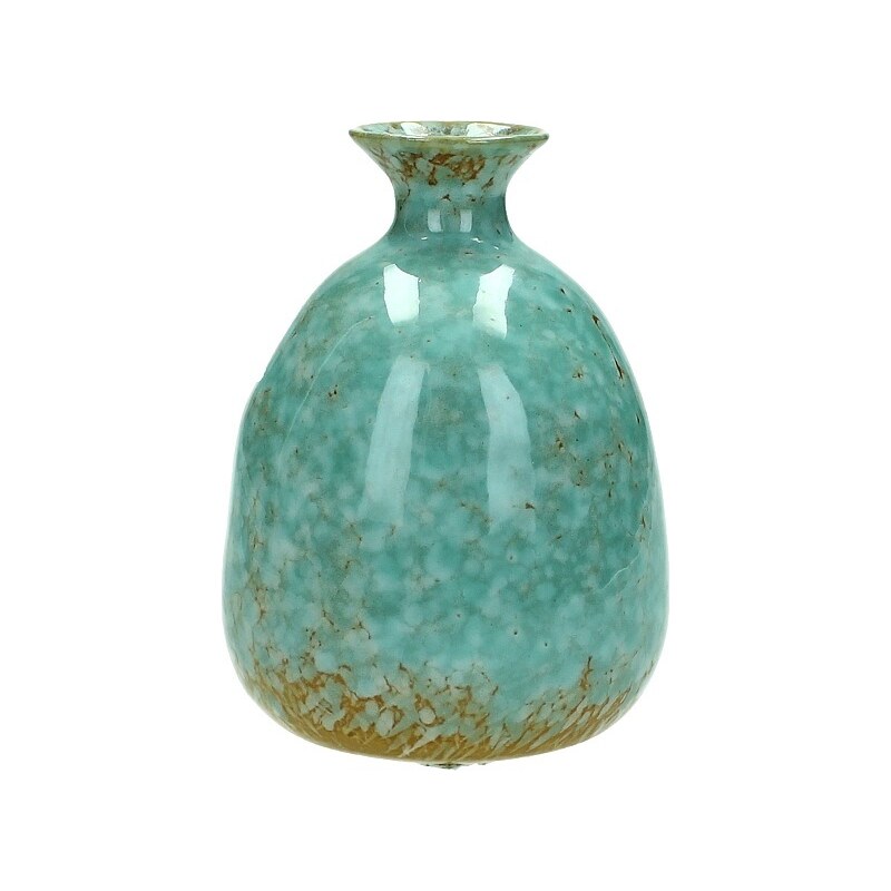 KERSTEN - Váza keramická, zelená, 9x9x12,2cm - (WER-0330)