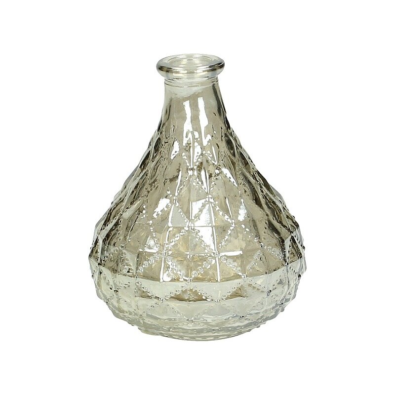 KERSTEN - Váza skleněná, zlatá 9x9x13cm - (LEV-8957)