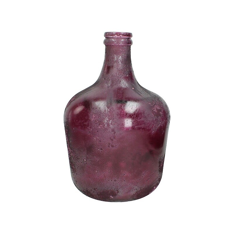 KERSTEN - Váza z recyklovaného skla, tmavěčervená 27x27x42cm - (WER-2507)