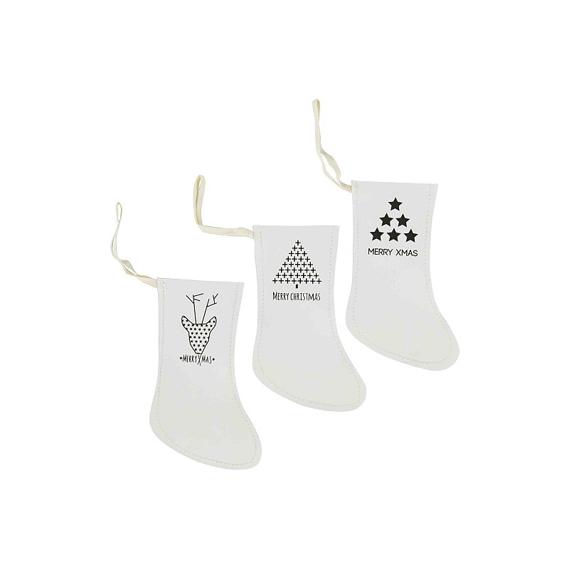 Bastion collections - Set 3ks papírových ponožek - ván.ozdoba, 19,5x15cm (cena za ks) - (ED-1017314)
