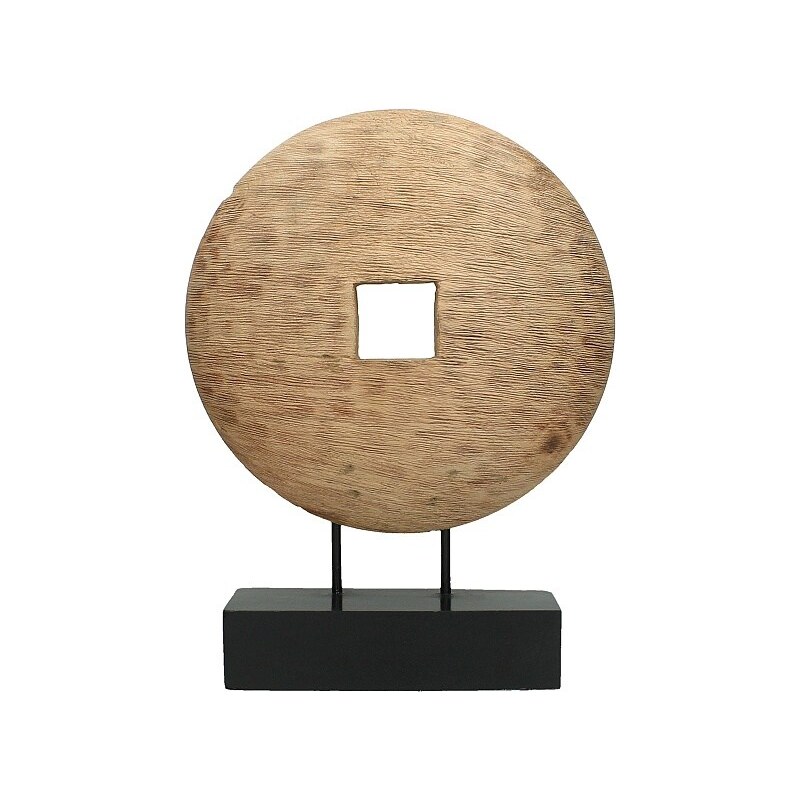 KERSTEN - Dekorace - dřevěný kruh, přírodní, 33.5x9x44cm - (WER-2399)